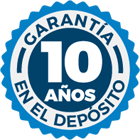Icono certificado 10 años de garantía en el depósito
