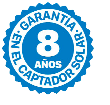 Icono certificado 8 años captador solar