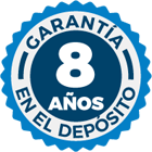 Icono certificado 8 años en el depósito
