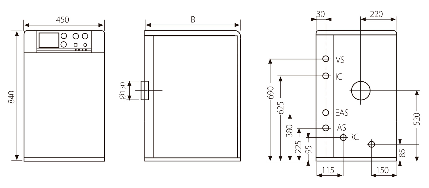 Imagen dimensiones caldera gasoil sirena hfd