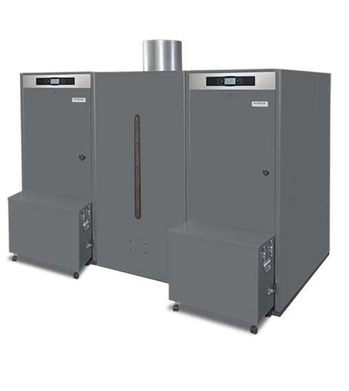 Imagen caldera biomasa pellet bioclass hc