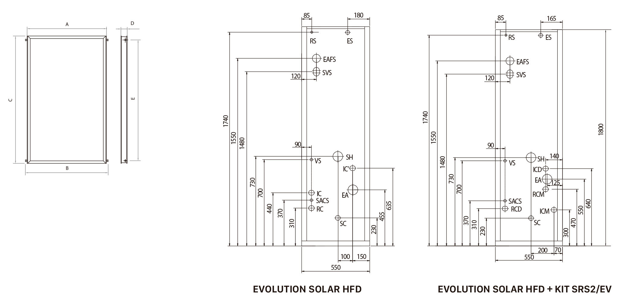 Imagen dimensiones evolution solar hfd